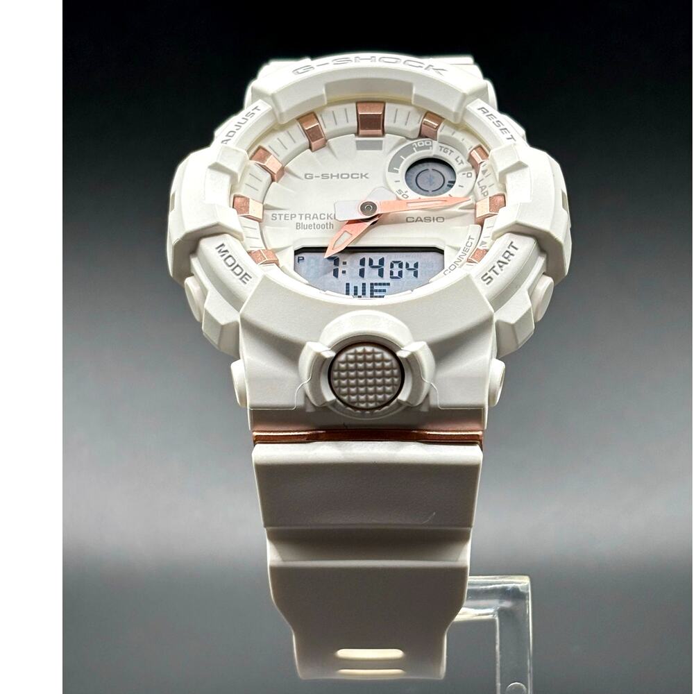 Casio G-Shock GMA-B800-7A Step Tracker Bluetooth White Rose Gold Women's Watch - Picture 5 of 17